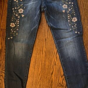 Vintage America Floral Boyfriend Jeans Women’s size 8